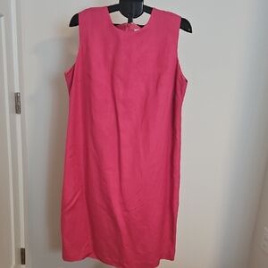 Jessica London Pink Sheath Mini Dress Crew Neck Sleeveless